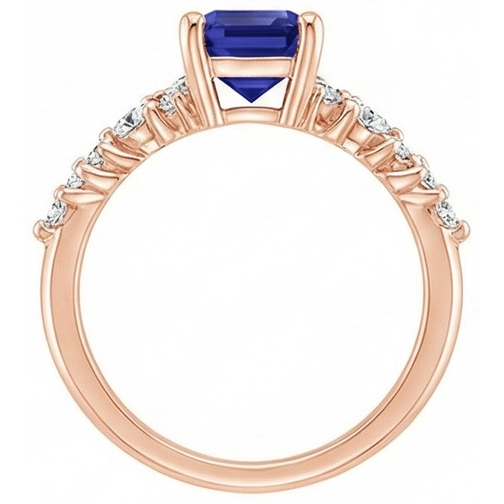 echter round diamant 3.50Karat ring auf Weiß