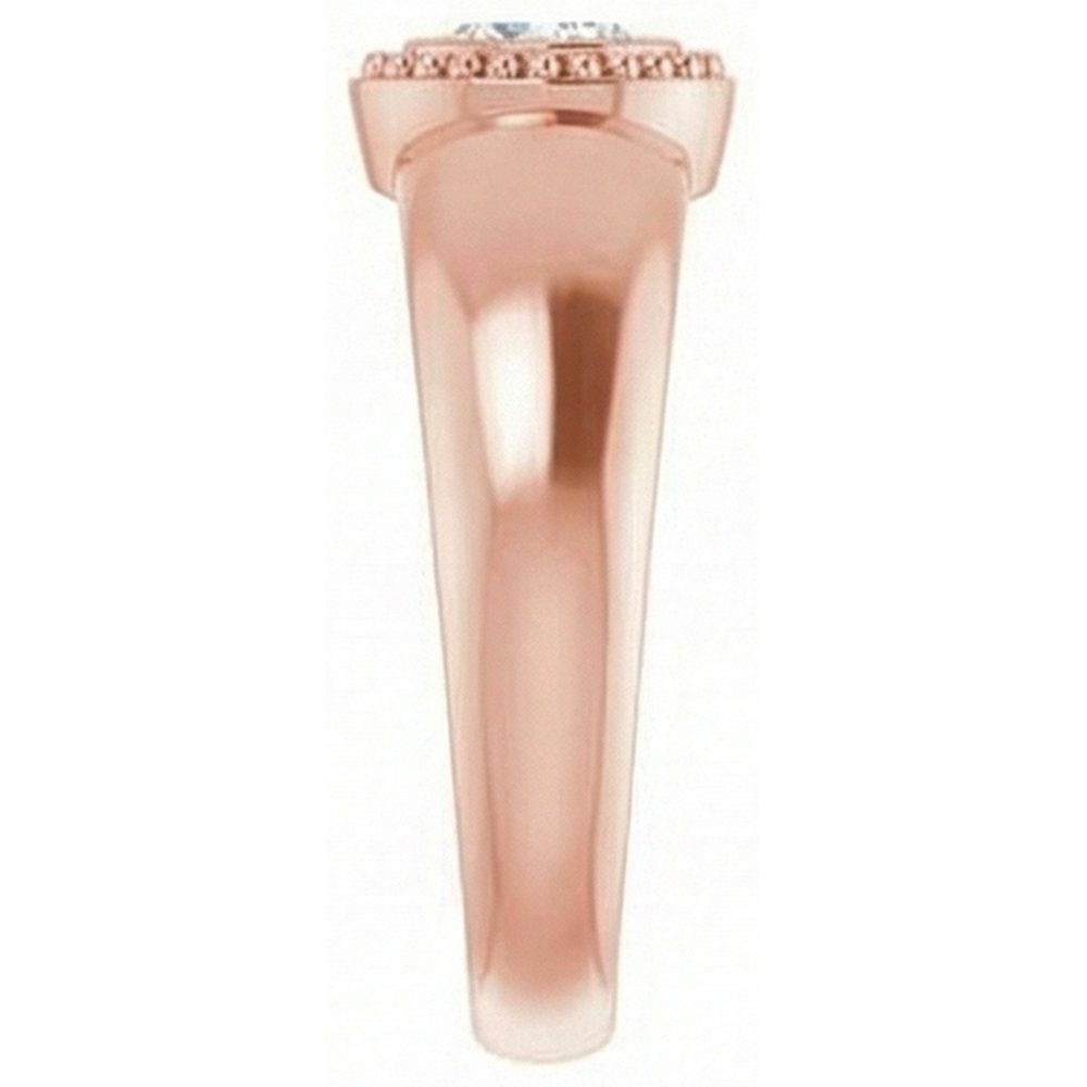 echter pear diamant 1Karat ring Profilansicht