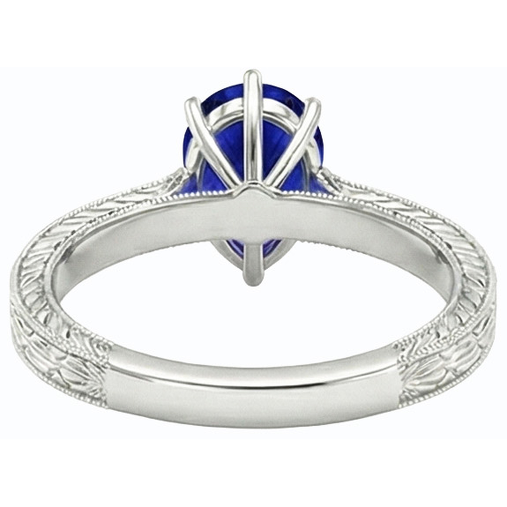 echter pear diamant 1.50Karat ring Draufsicht