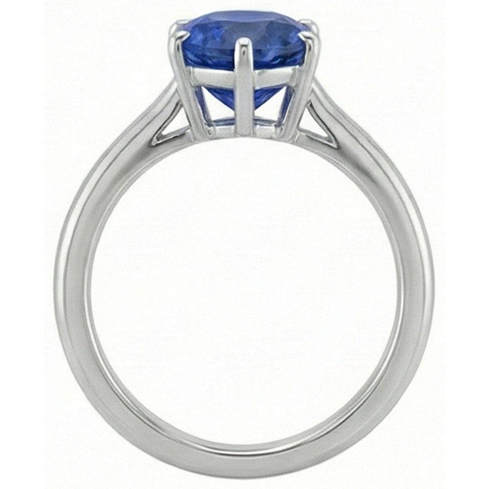 echter pear diamant 2Karat ring Seitenansicht