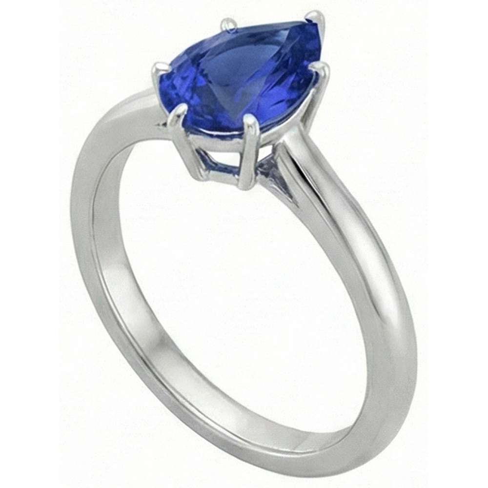 echter pear diamant 2Karat ring Detailansicht