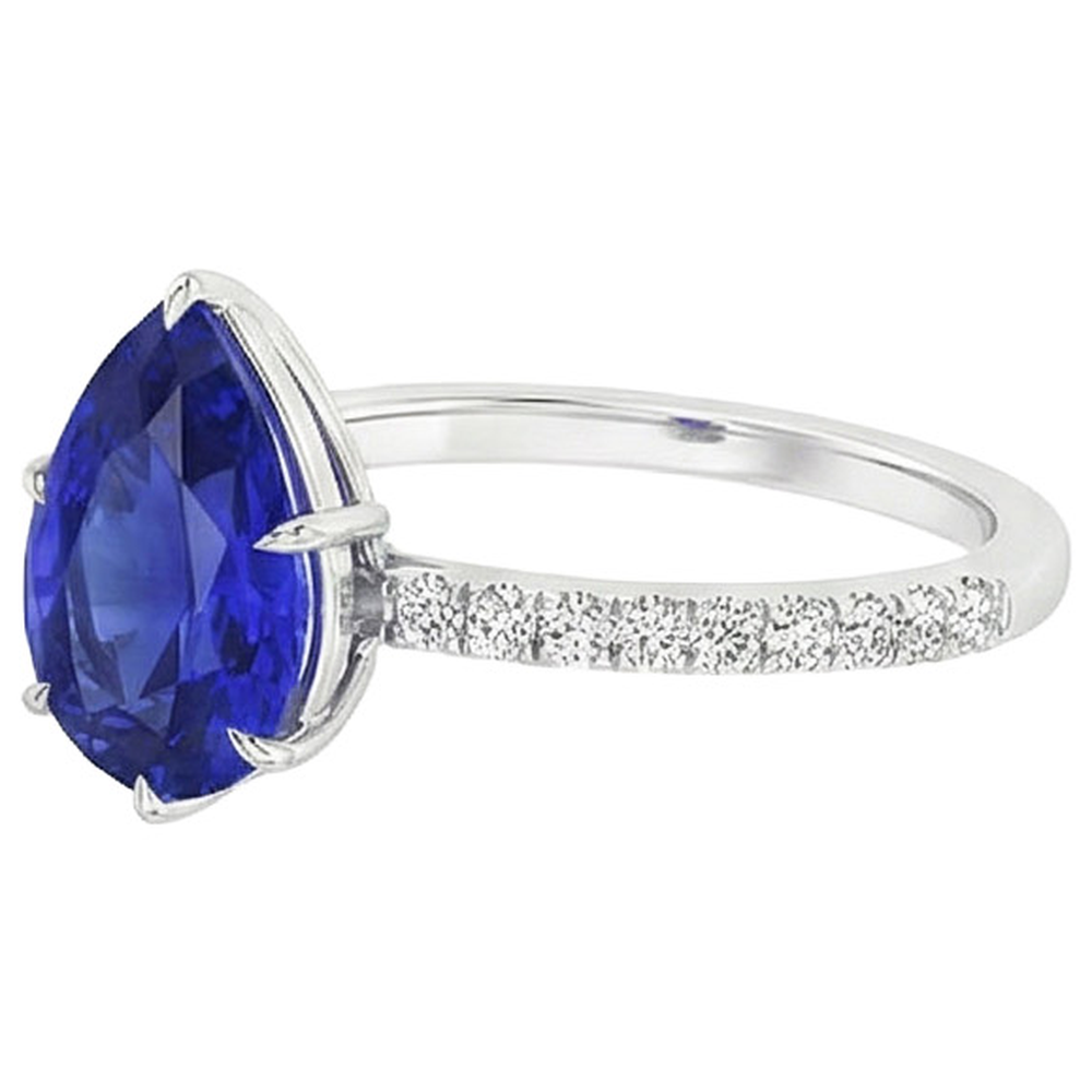 echter round diamant 4.50Karat ring auf Weiß