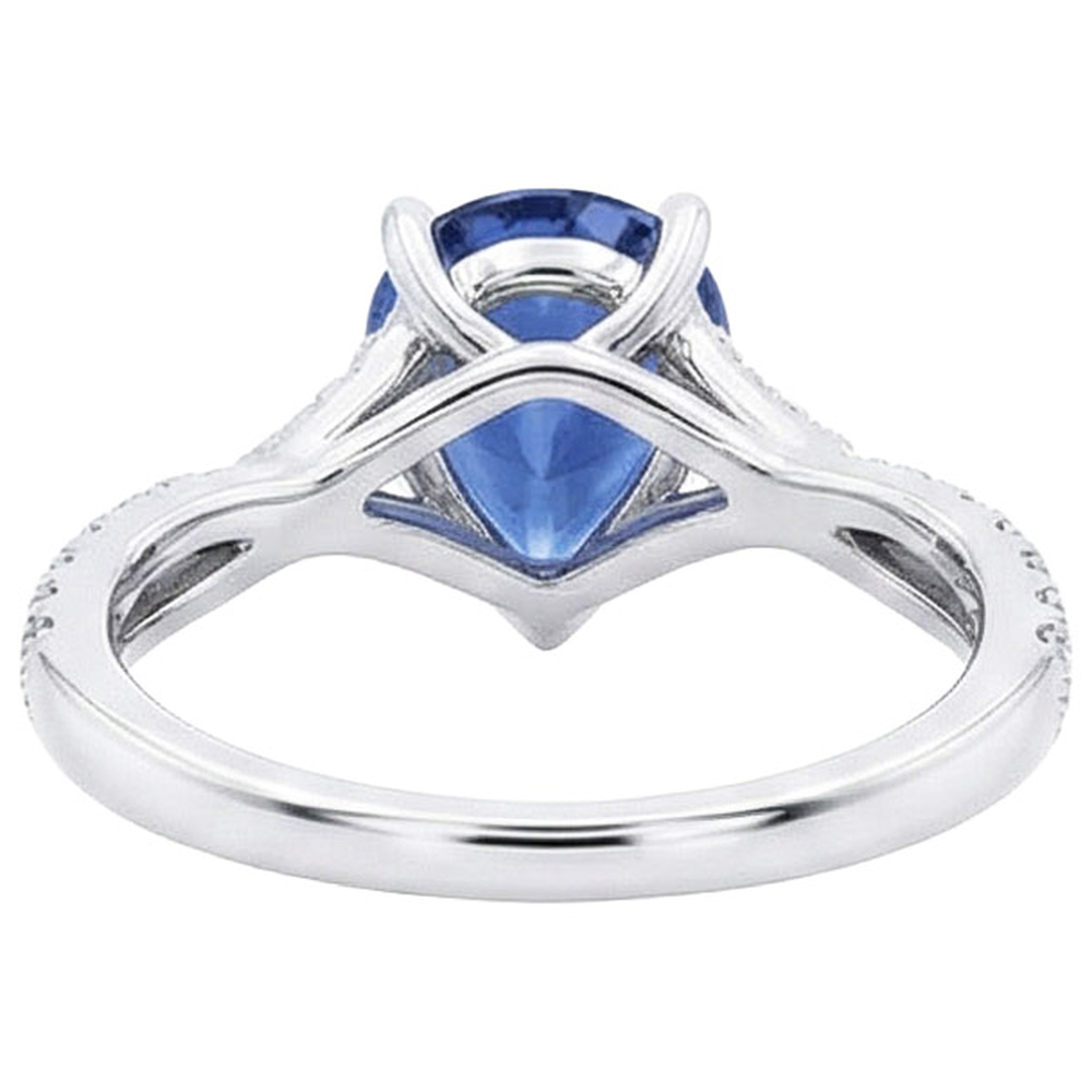 echter round diamant 4Karat ring Draufsicht