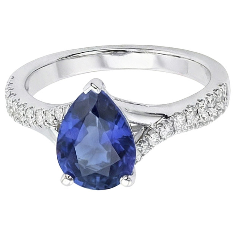echter round diamant 4Karat ring Profilansicht