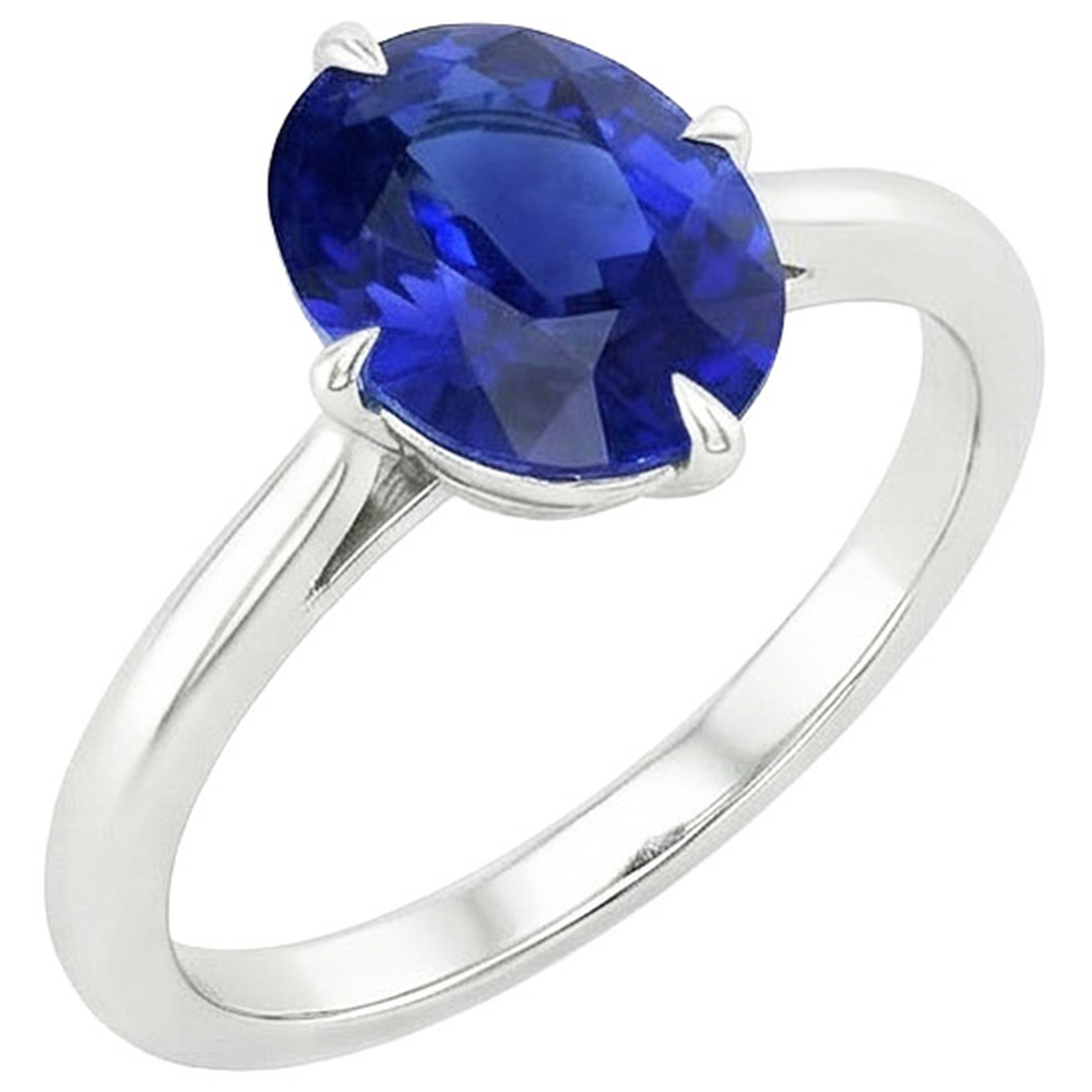 echter oval diamant 3Karat ring Seitenansicht