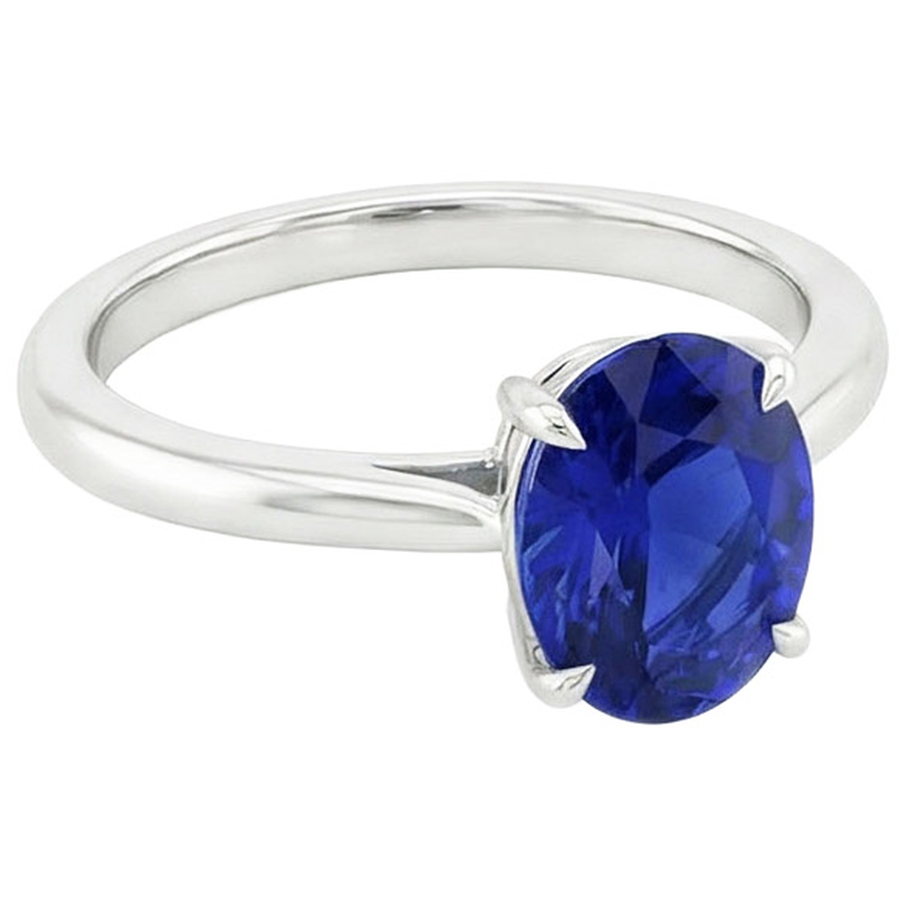 echter oval diamant 3Karat ring auf Weiß