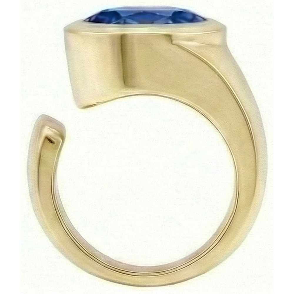 echter oval diamant 2Karat ring Profilansicht