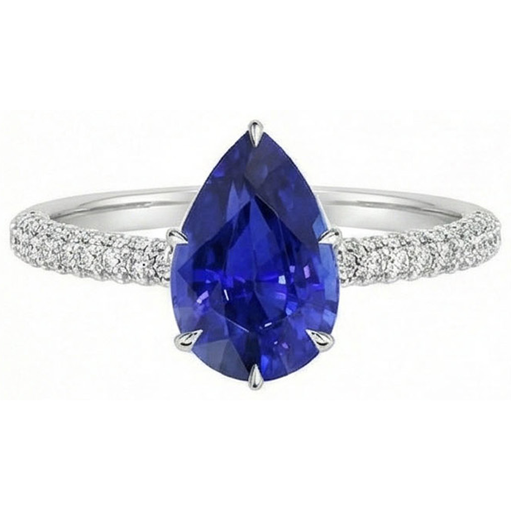 echter round diamant 4.50Karat ring Draufsicht
