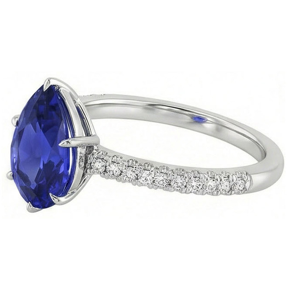 echter round diamant 4.50Karat ring Profilansicht