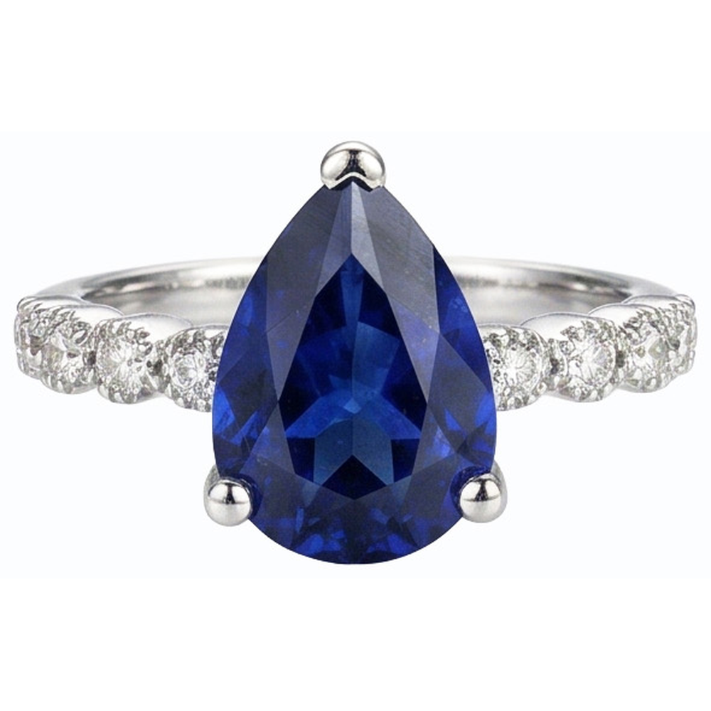 echter round diamant 3.50Karat ring Draufsicht