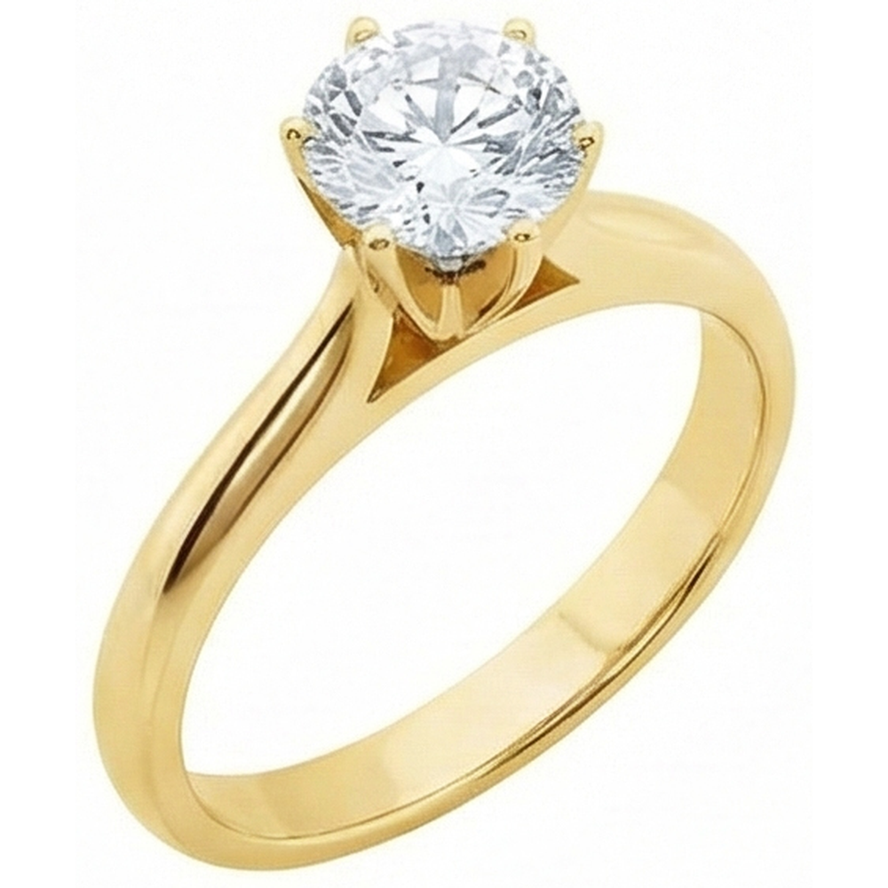 echter round diamant 1.51Karat ring Detailansicht