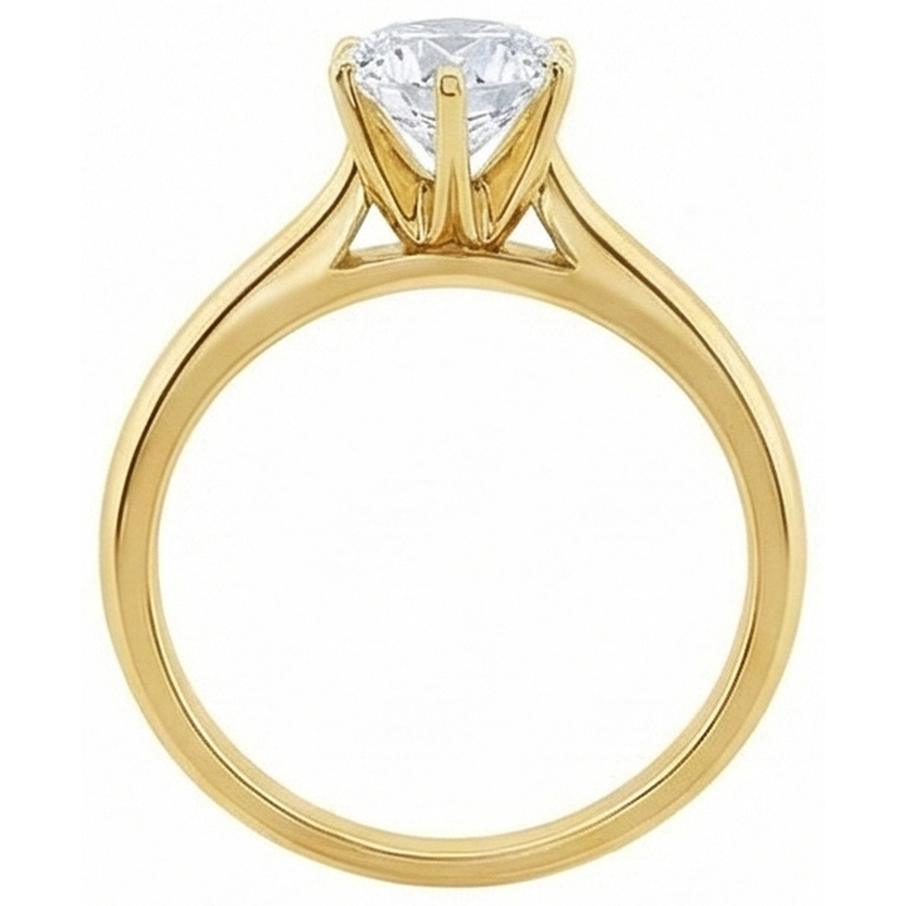 echter round diamant 1.51Karat ring Draufsicht