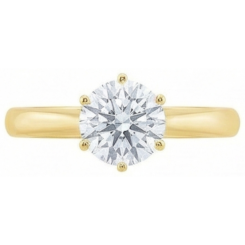 echter round diamant 1.51Karat ring auf Weiß
