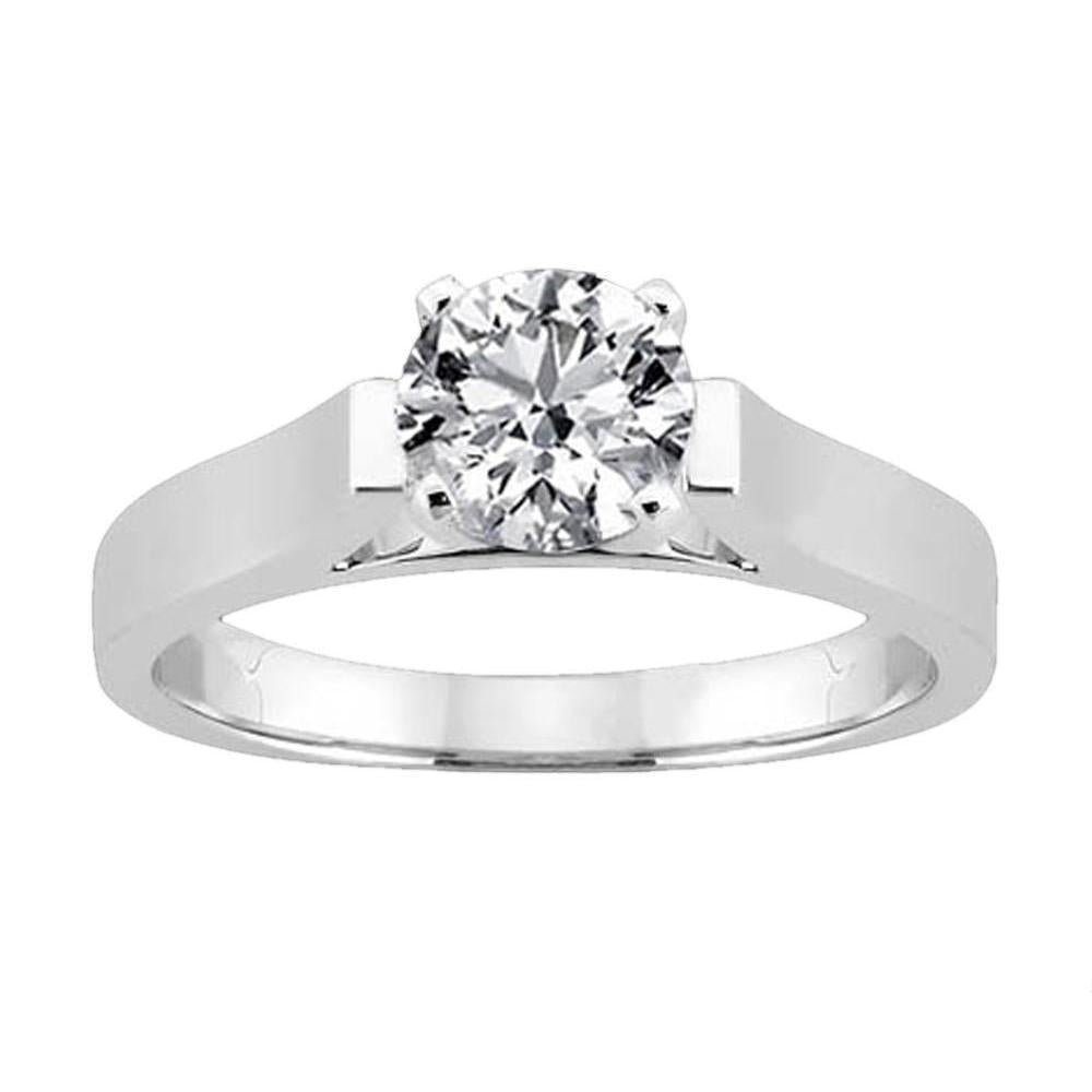 Solitär-Echt Diamant-Schmuckring 2.51 Kt Weißgold 14K