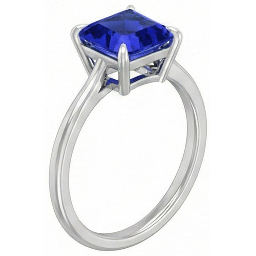 echter asscher diamant 1.50Karat ring Detailansicht