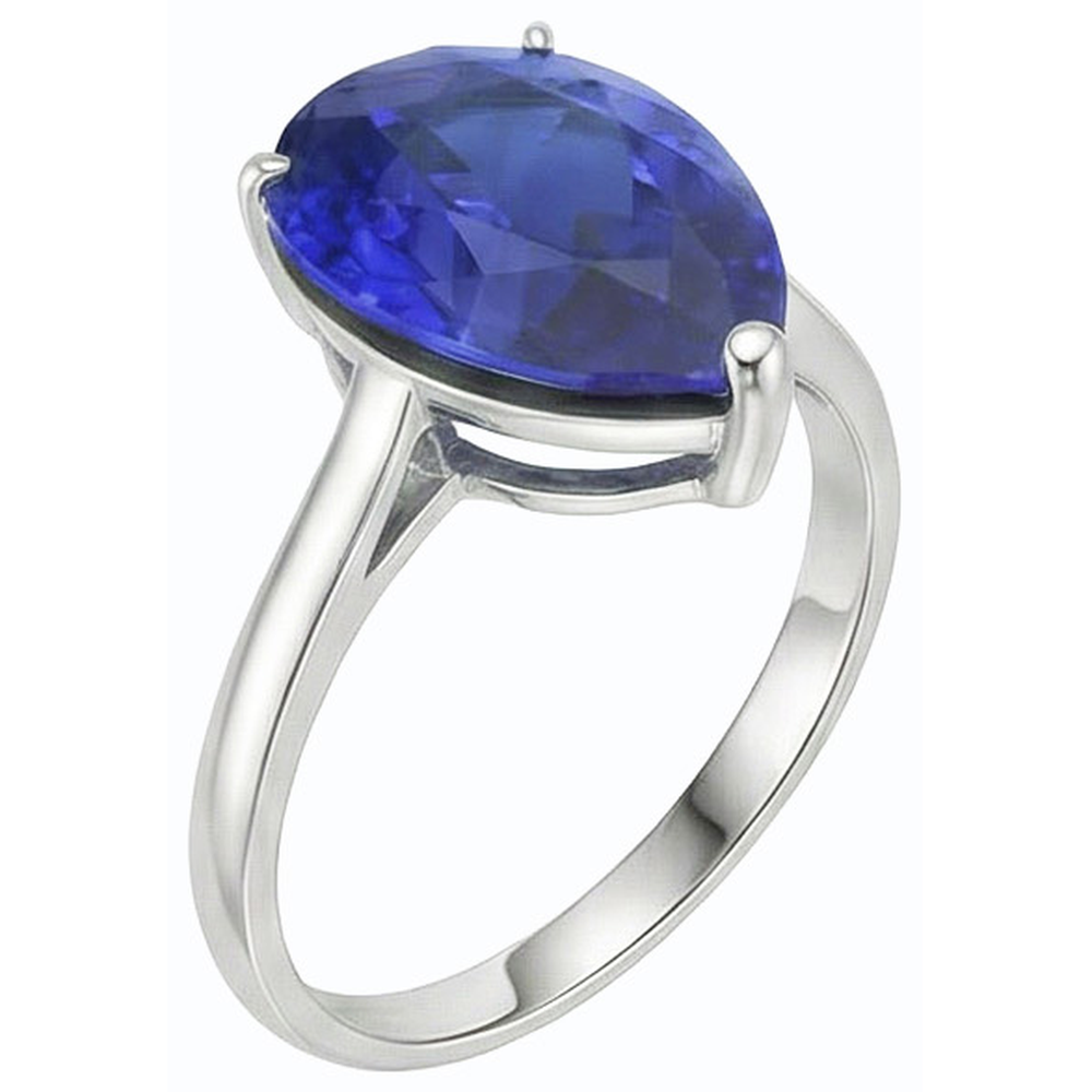 echter oval diamant 4Karat ring Profilansicht