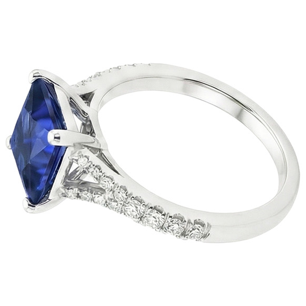 echter princess diamant 6Karat ring Detailansicht