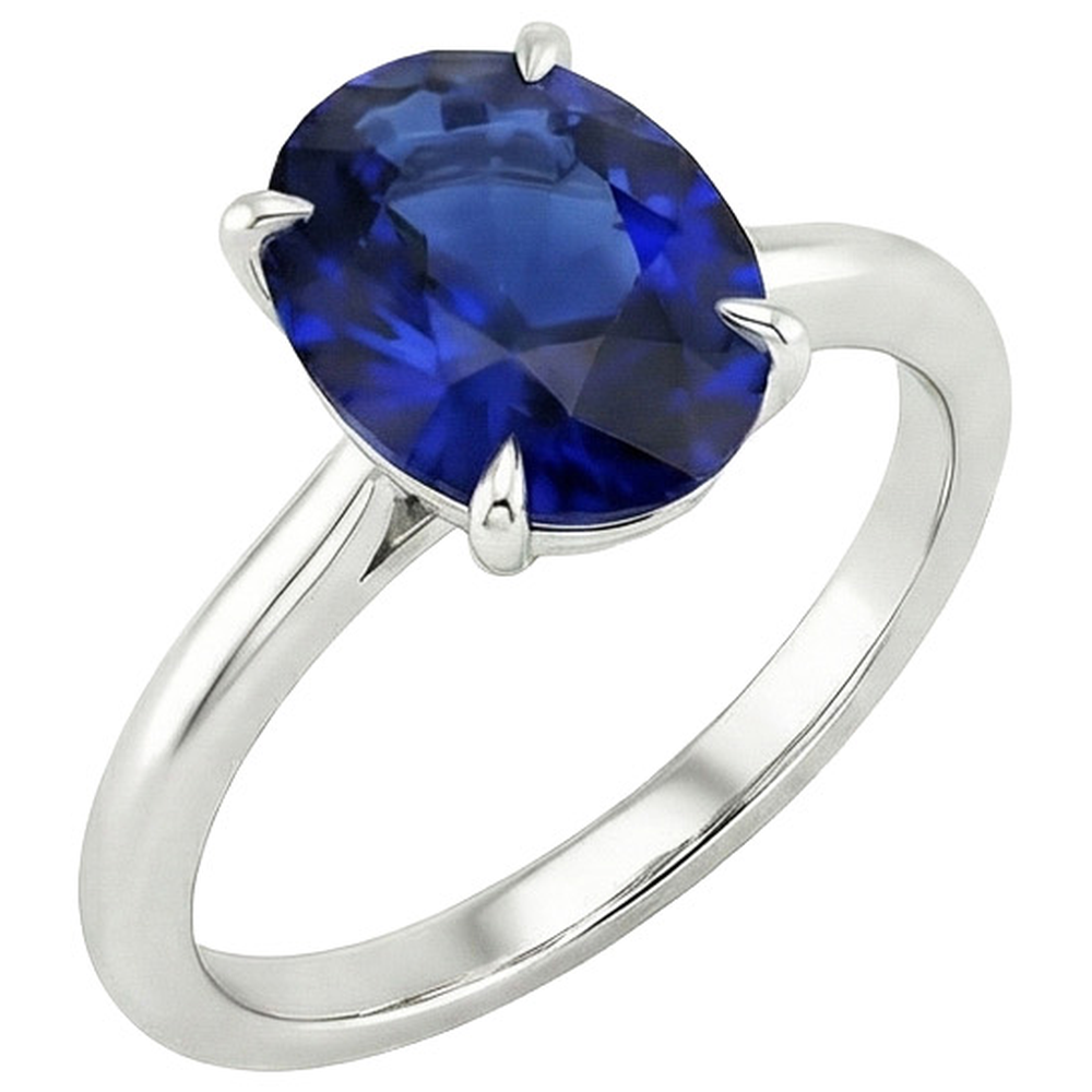 echter oval diamant 3Karat ring Seitenansicht