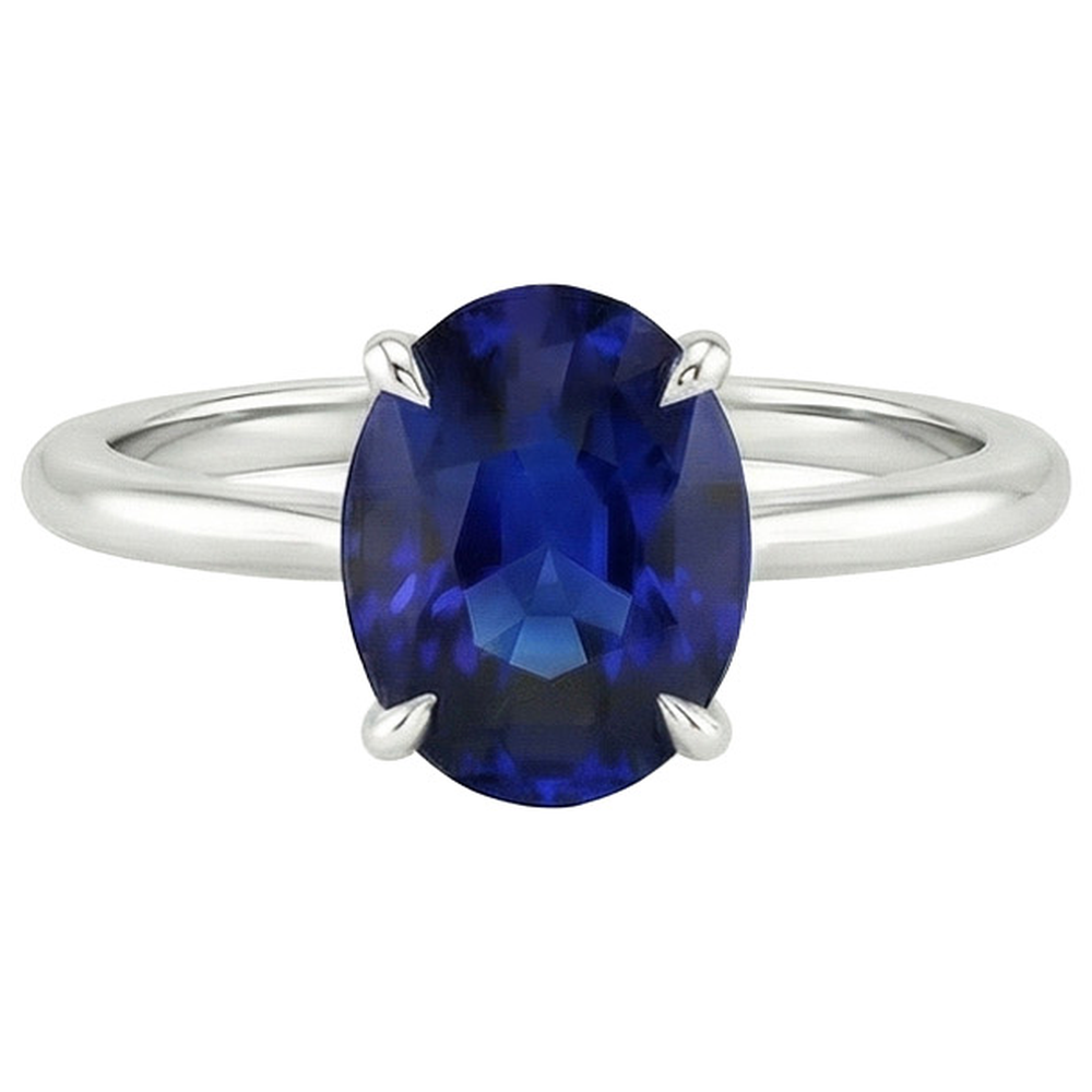 echter oval diamant 3Karat ring auf Weiß