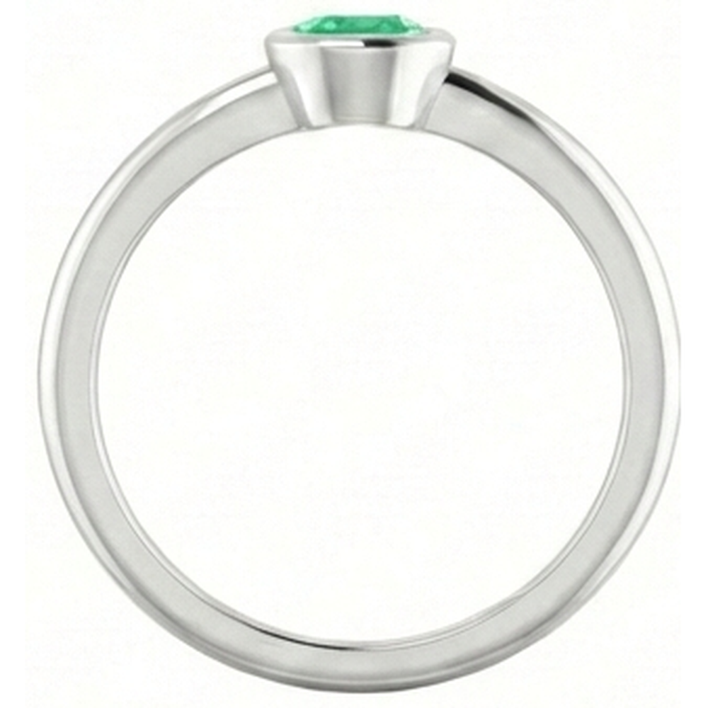 echter round smaragd 0.75Karat ring Band Detail