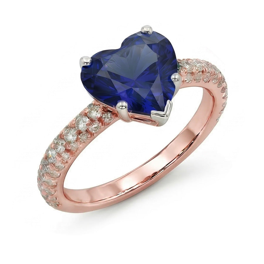echter round diamant 3.50Karat ring Seitenansicht