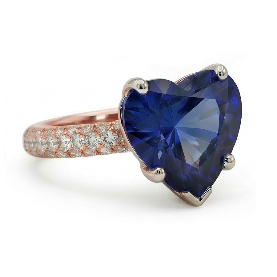 echter round diamant 3.50Karat ring Draufsicht