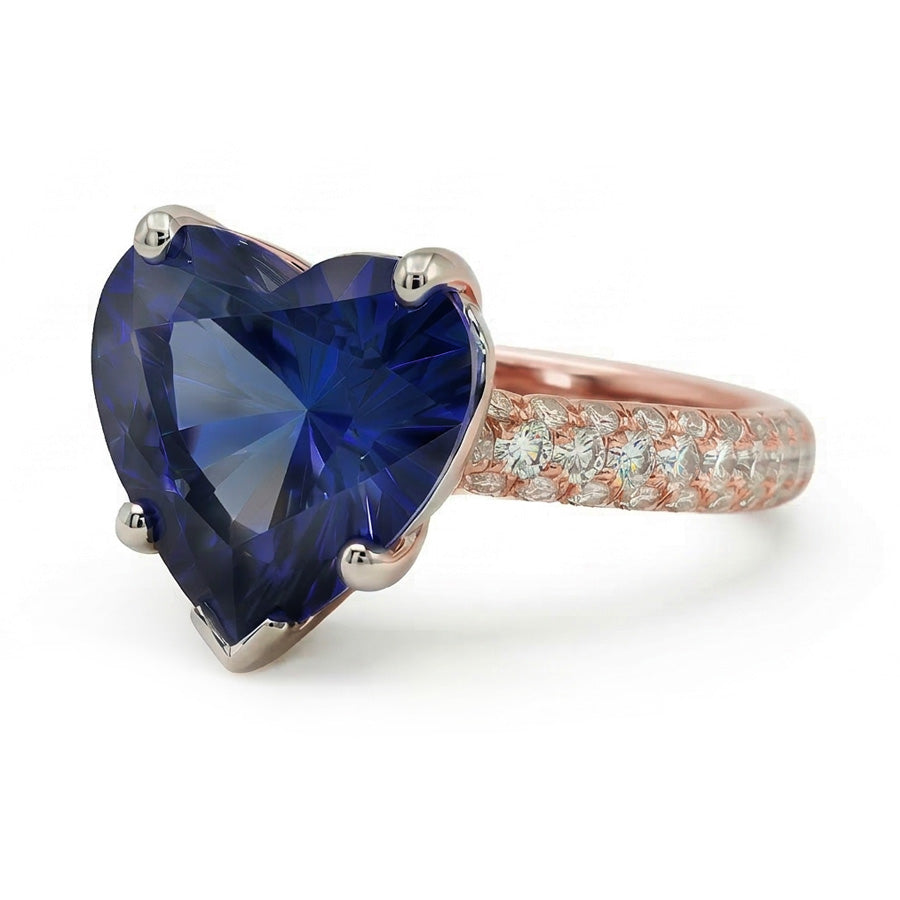 echter round diamant 3.50Karat ring Profilansicht