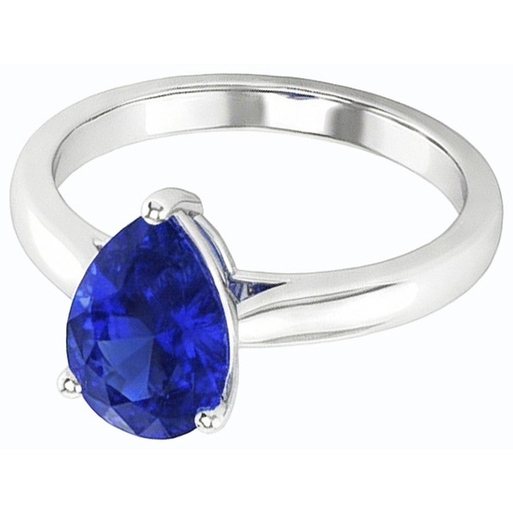 echter pear diamant 2Karat ring Detailansicht