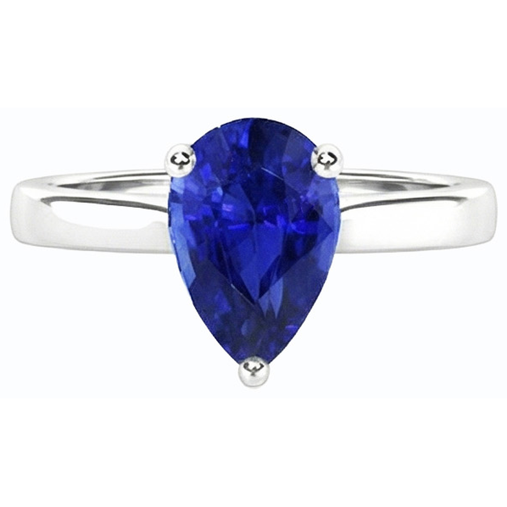 echter pear diamant 2Karat ring auf Weiß