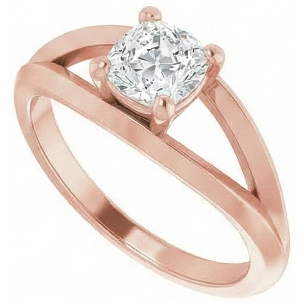 echter cushion diamant 3Karat ring Detailansicht