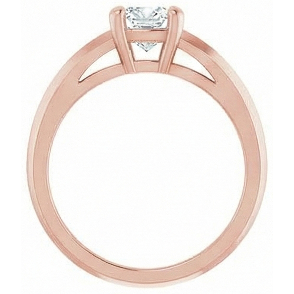 echter cushion diamant 3Karat ring Draufsicht