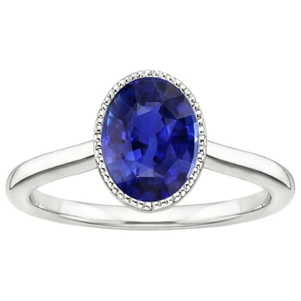 echter oval diamant 3Karat ring Draufsicht