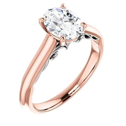 Solitär-Natürliche Diamant Verlobungsring 3,50 Karat Roségold Schmuck Neu