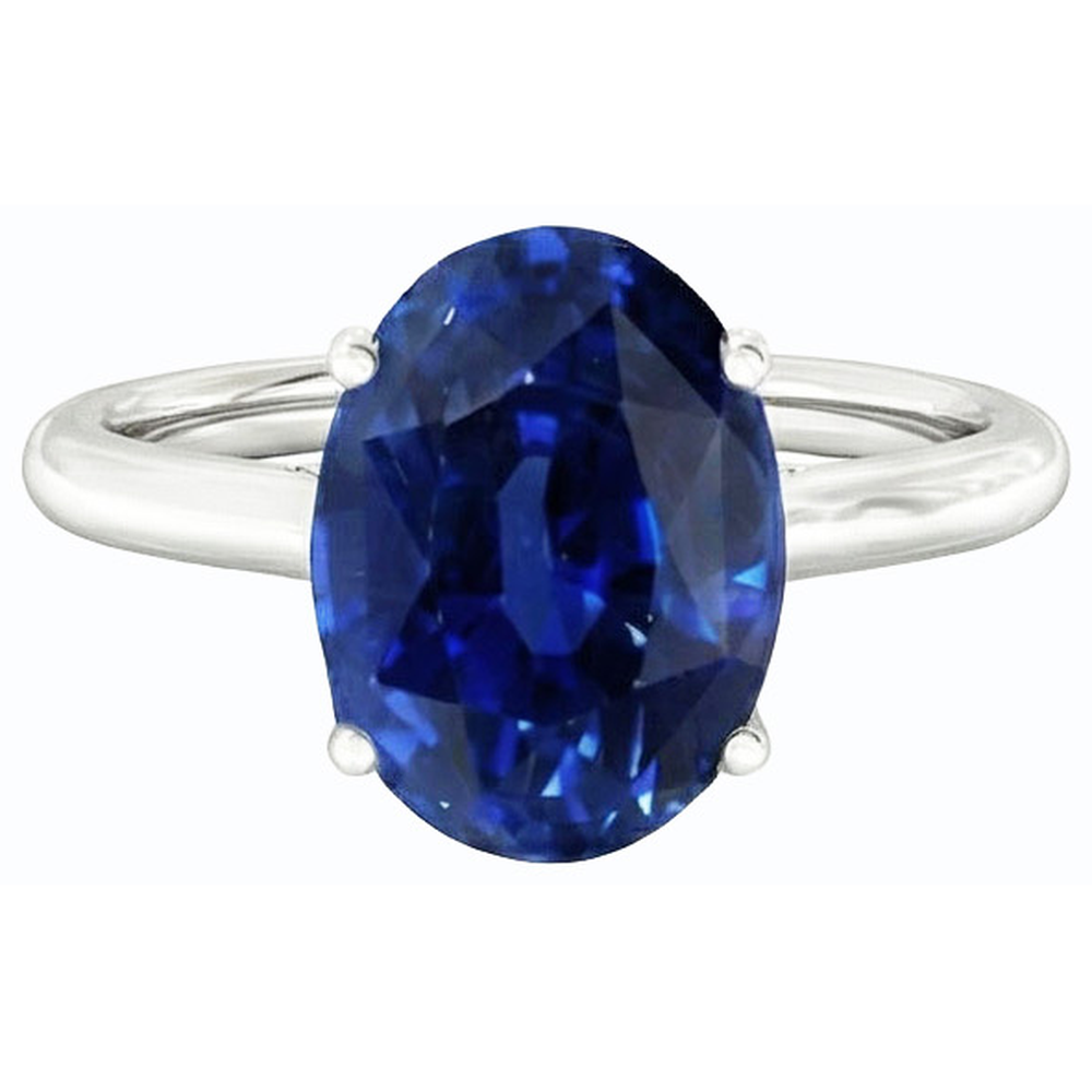 echter oval diamant 2Karat ring Profilansicht