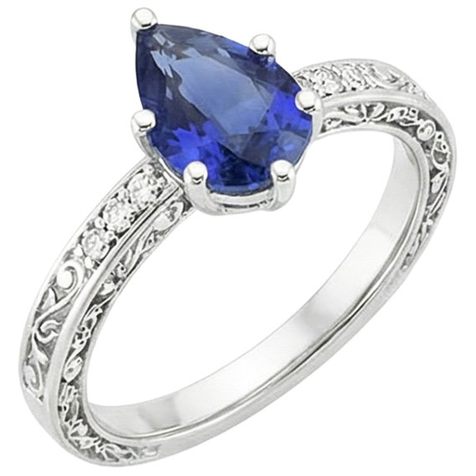echter round diamant 4Karat ring Seitenansicht