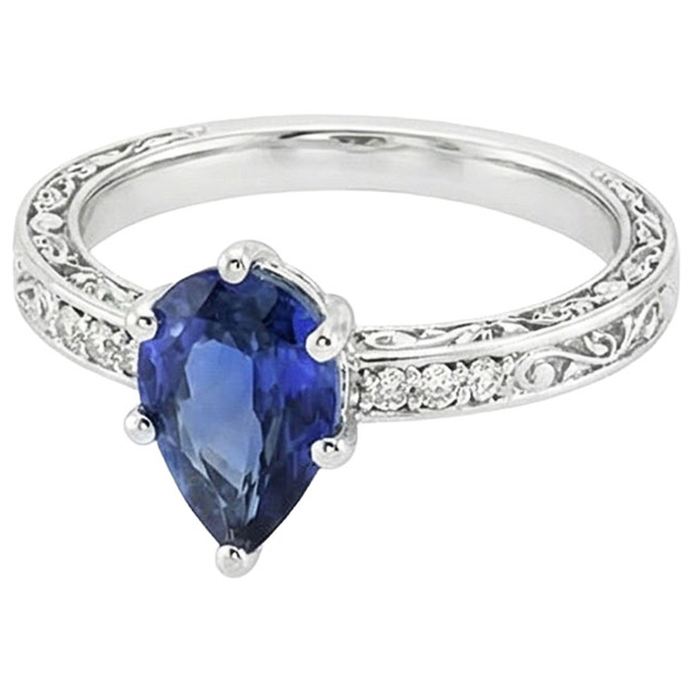 echter round diamant 4Karat ring Draufsicht