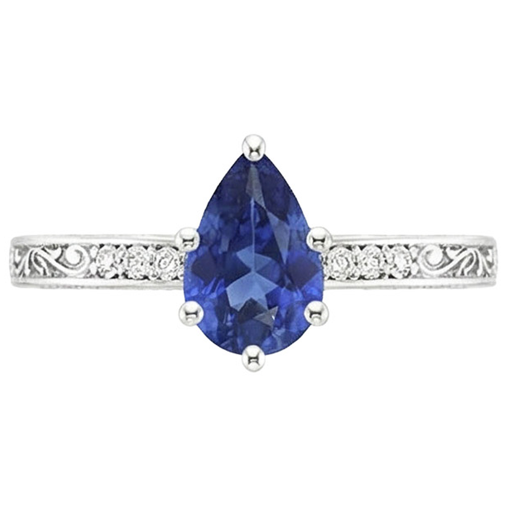 echter round diamant 4Karat ring Profilansicht