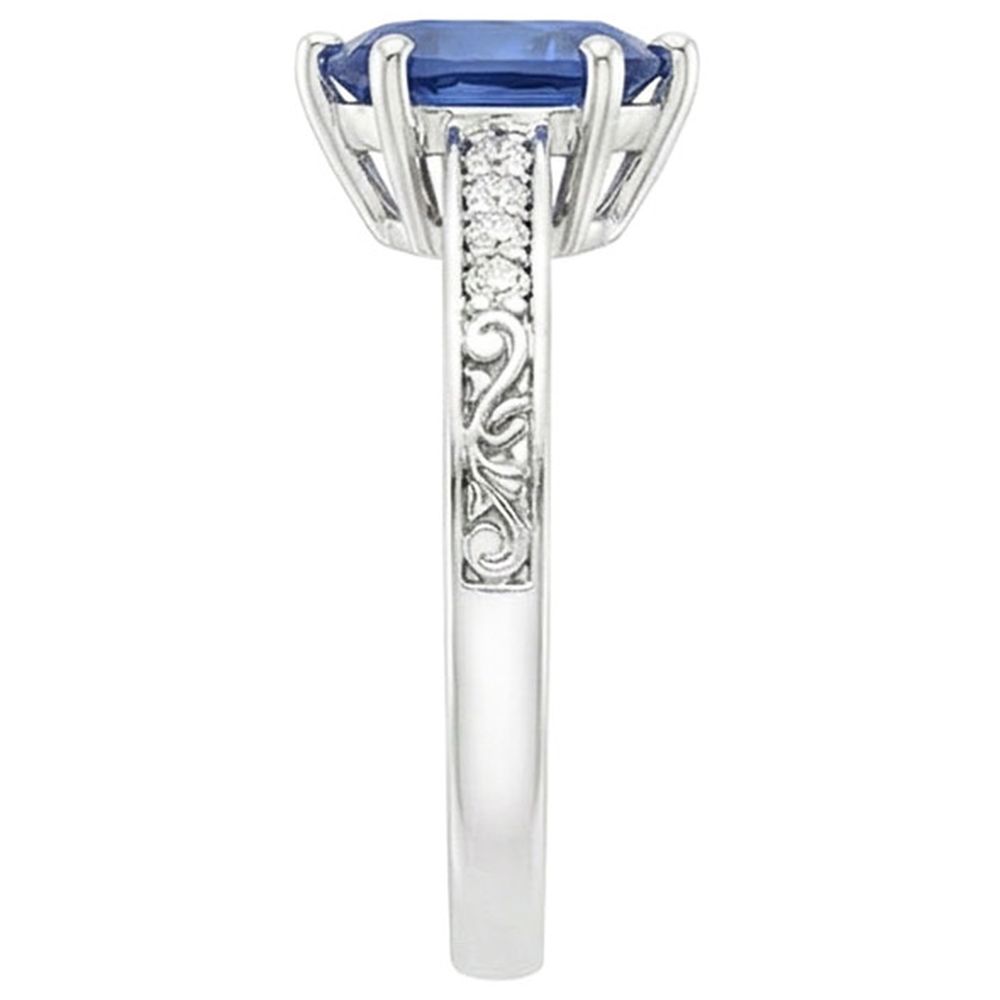 echter round diamant 4Karat ring auf Weiß