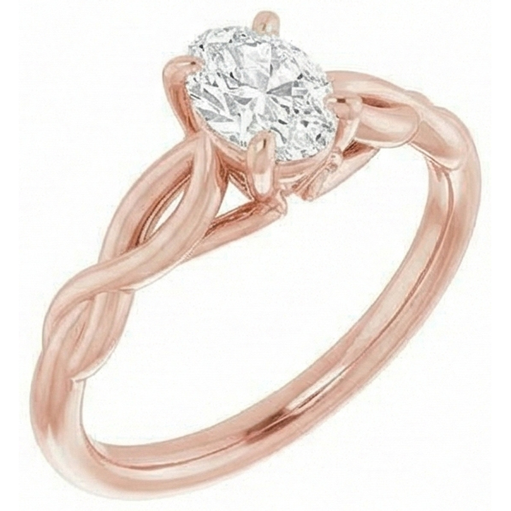 echter oval diamant 2.15Karat ring Seitenansicht