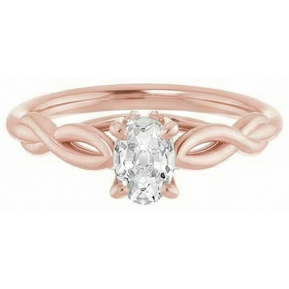 echter oval diamant 2.15Karat ring Draufsicht