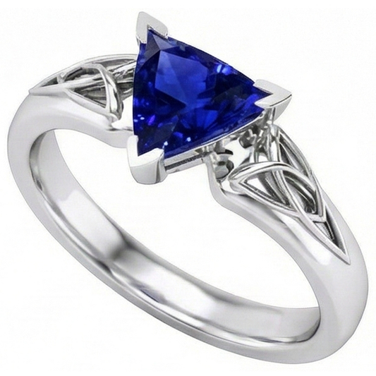 echter trillion diamant 2Karat ring Vorderansicht