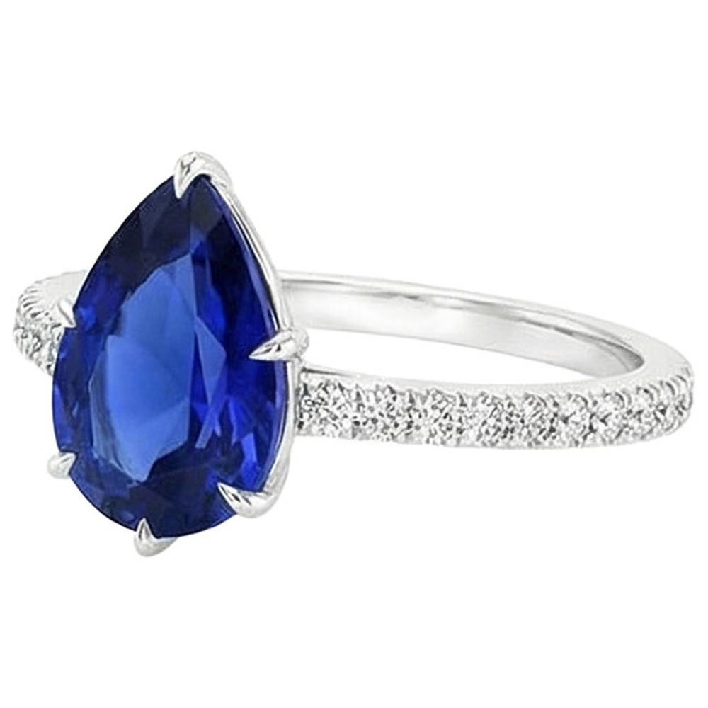 echter round diamant 5Karat ring Draufsicht