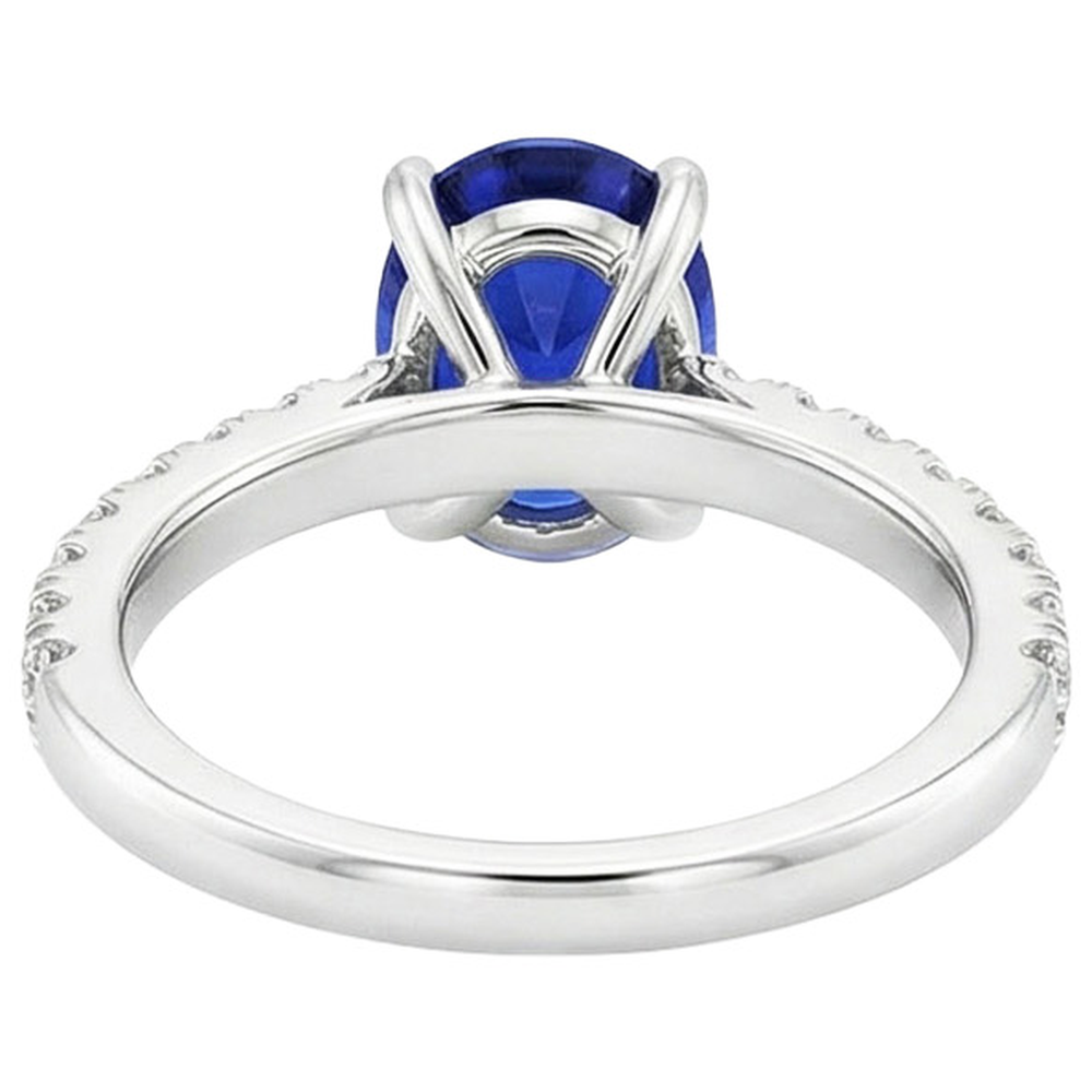 echter oval diamant 4Karat ring Detailansicht