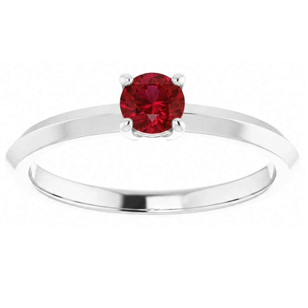 Solitär Rubin Ring 1,25 Karat 4 Krappenfassung Schmuck Neu