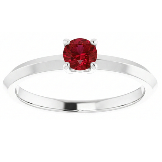 Solitär Rubin Ring 1,25 Karat 4 Krappenfassung Schmuck Neu