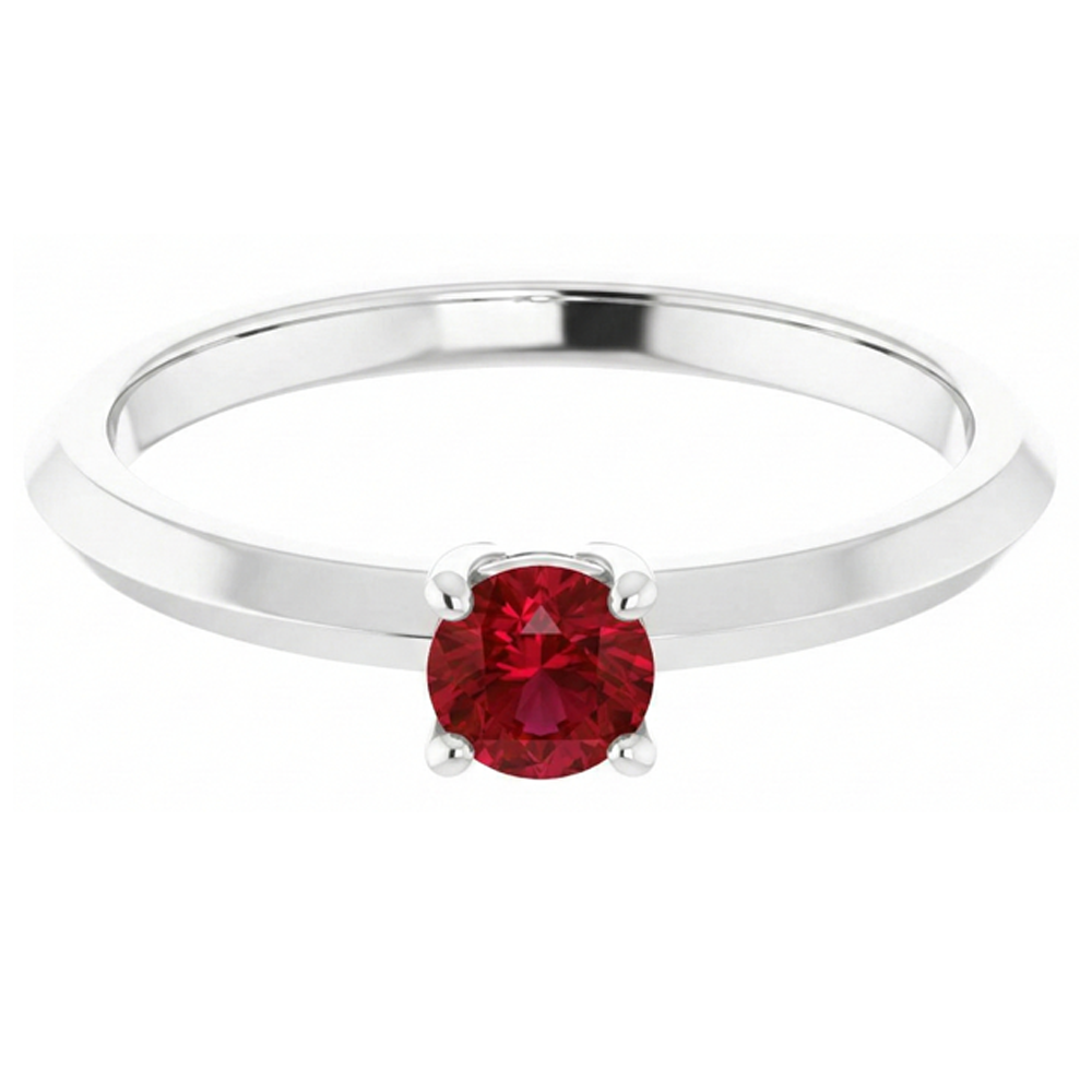 Solitär Rubin Ring 1,25 Karat 4 Krappenfassung Schmuck Neu