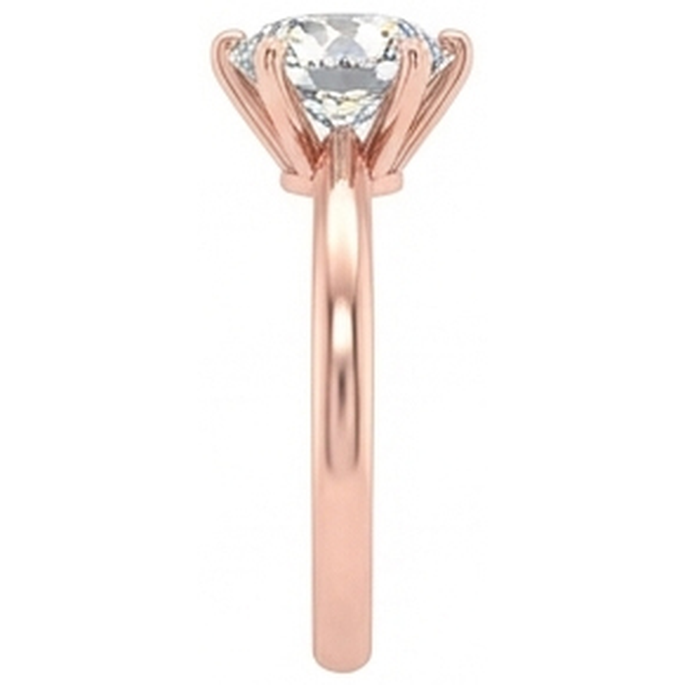 echter round diamant 2Karat ring auf Weiß