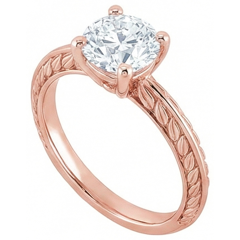 echter round diamant 3Karat ring Detailansicht