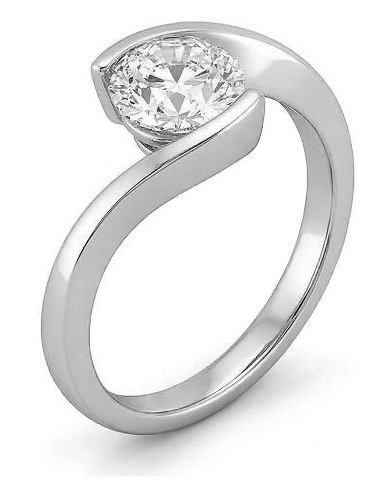 echter round diamant 1.25Karat ring Seitenansicht