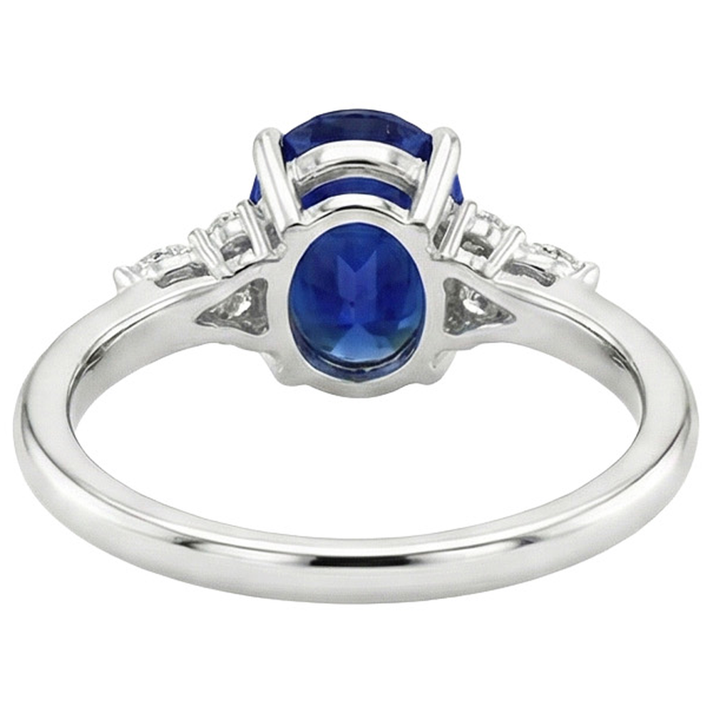 echter oval diamant 3Karat ring Draufsicht
